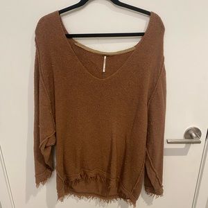 Free people brown sweater - oversized